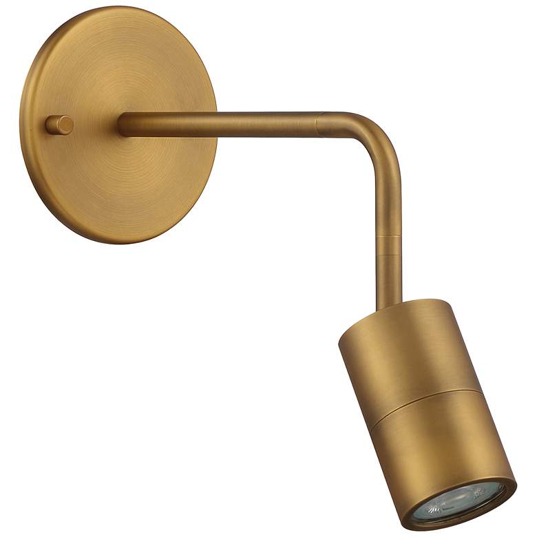 Image 7 Cafe 2 1/2" Wide Brushed Brass LED Wall/Ceiling Spotlight more views