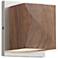 Cafe 5"H Solid Walnut and Satin Nickel LED Wall Sconce