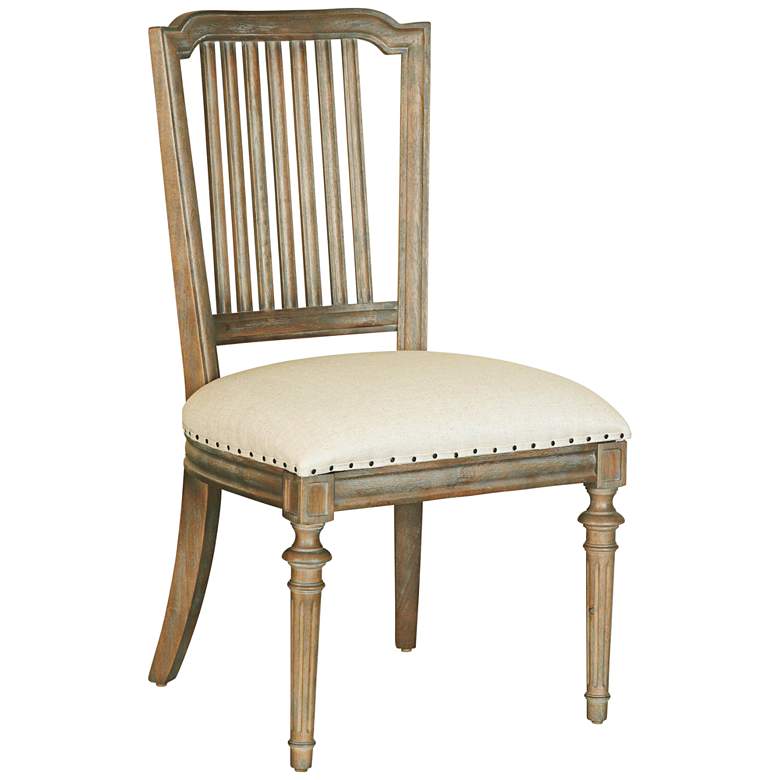 Image 1 Cafe Artisan Sand Fabric and Brownstone Dining Chair