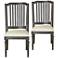 Cafe Artisan Sand Fabric and Studio Accent Chairs Set of 2