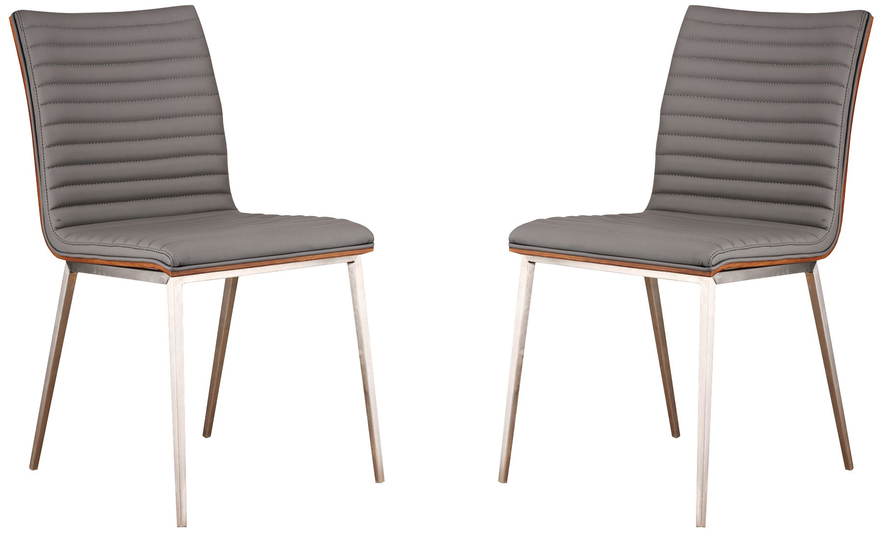 Grey quilted dining discount chairs