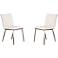 Cafe White Faux Leather Dining Chair Set of 2