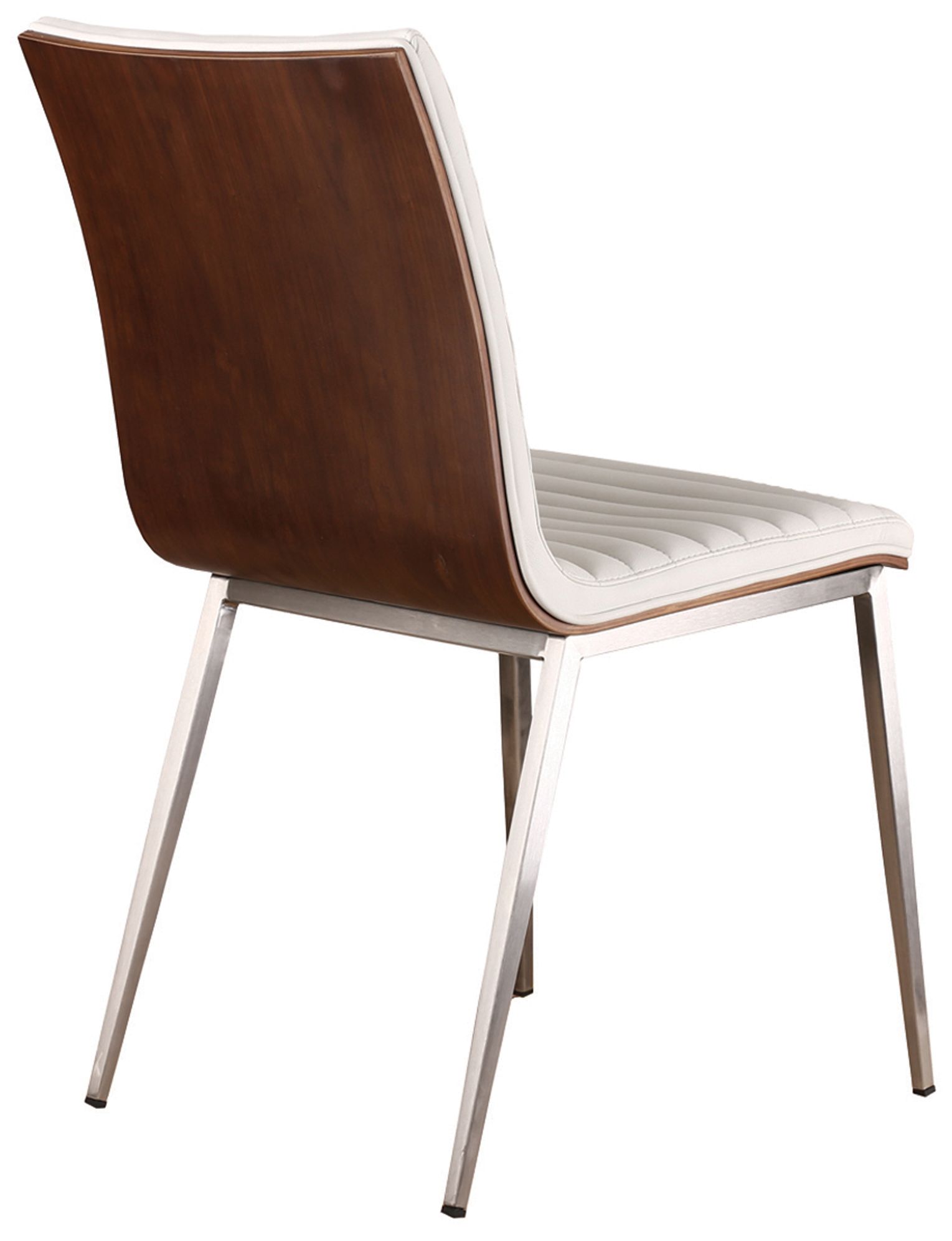 Image 4 Cafe White Faux Leather Dining Chair Set of 2 more views