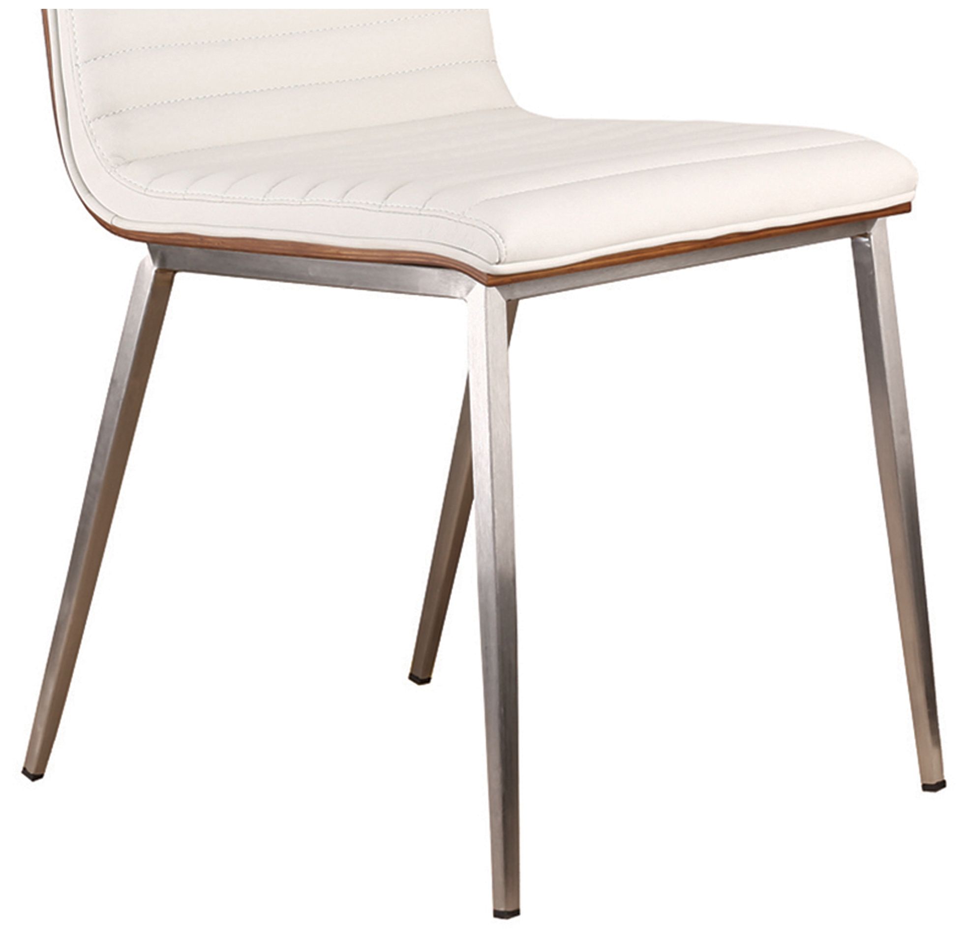 Image 6 Cafe White Faux Leather Dining Chair Set of 2 more views