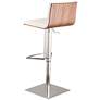 2_Cafe White Stainless Steel Adjustable Barstool more views