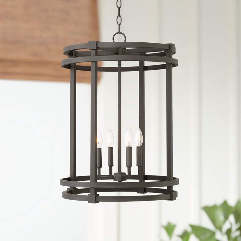 Image 1 Caffrey 18 1/4" Wide Bronze Entry Pendant Light