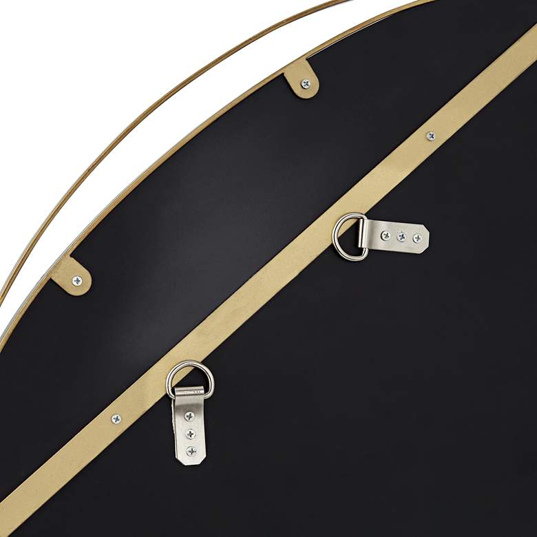 Image 5 Caffrey Brushed Gold 31 1/2" Round Wall Mirror more views