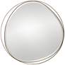 Caffrey Brushed Gold 31 1/2" Round Wall Mirror in scene