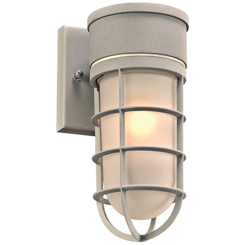 Image 1 Cage 10 inch High Silver Outdoor Wall Light