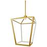 Cage 13" Wide Aged Brass 46W LED Pendant