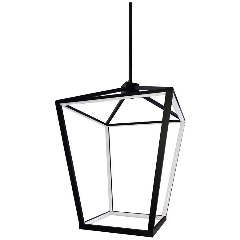 Image 1 Cage 13" Wide Matte Black 46W LED Pendant