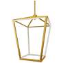 Cage 17" Wide Aged Brass 64W LED Pendant