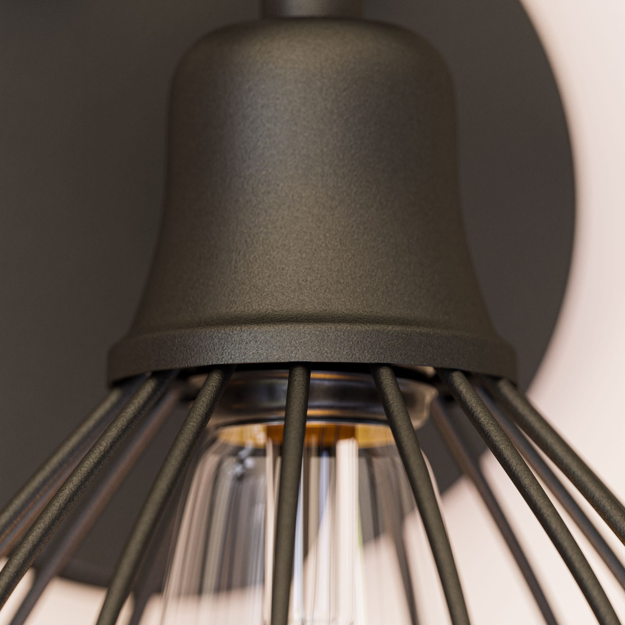 Cagney 25" Wide 3-Light Industrial Black Vanity Light