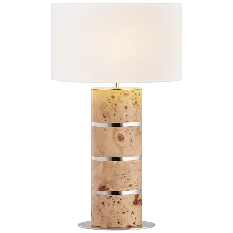 Image 1 Cahill 28 inch High 1-Light Table Lamp - Natural Burl - Includes LED Bulb
