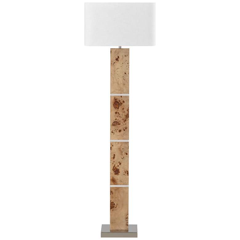 Image 2 Cahill Natural Burl Wood Blocks LED Floor Lamp more views