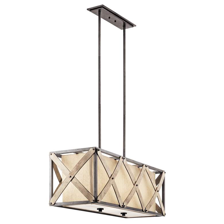 Image 3 Cahoon Anvil Iron Linear Chandelier 3Lt more views