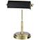 Caileb Antique Brass Banker Piano USB LED Desk Lamp