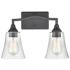 Caily 11" High Matte Black 2-Light Wall Sconce