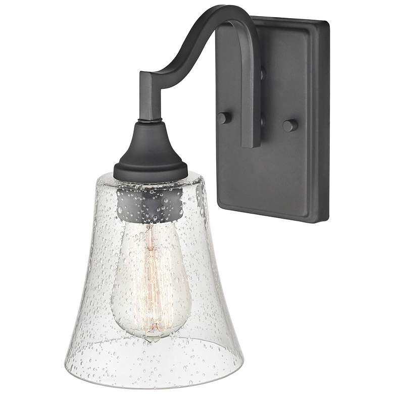 Image 4 Caily 11" High Matte Black Wall Sconce more views