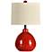 Cain 21 1/2" Apple Red Ceramic Accent Table Lamp
