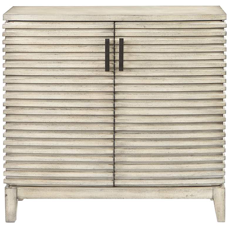 Image 5 Cain 36 inch Wide Distressed Cream Wood Accent Chest more views