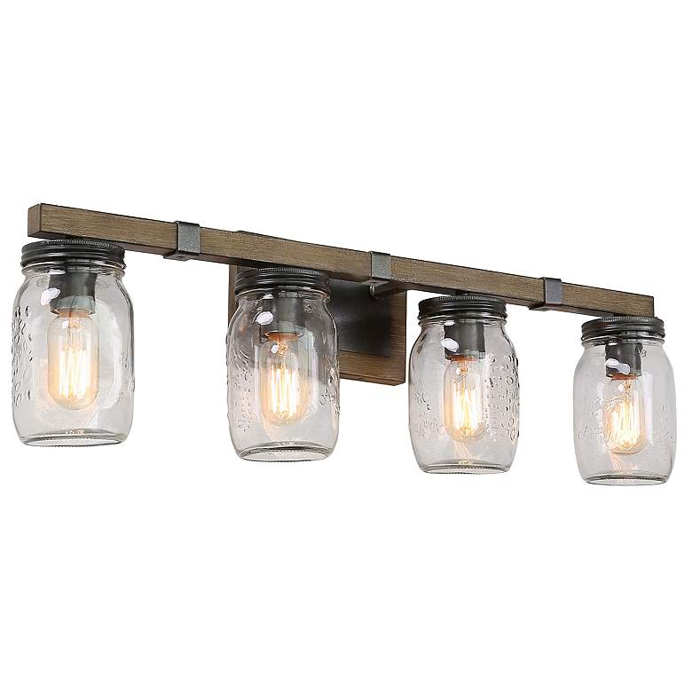 Image 1 Caion 4-Light 29" Wide Brown Bath Light