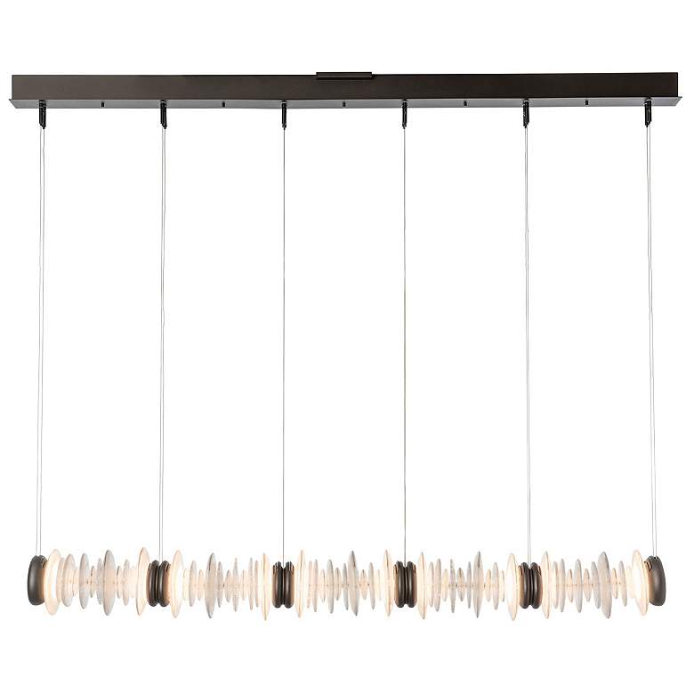 Image 1 Cairn 56.4" Wide Oil Rubbed Bronze Linear LED Pendant