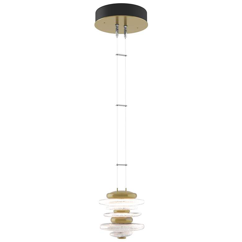 Image 1 Cairn 6" Wide Modern Brass Standard Mini-Pendant