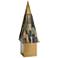 Cairo 20" High Antique Brass and Mosaic Spire Sculpture