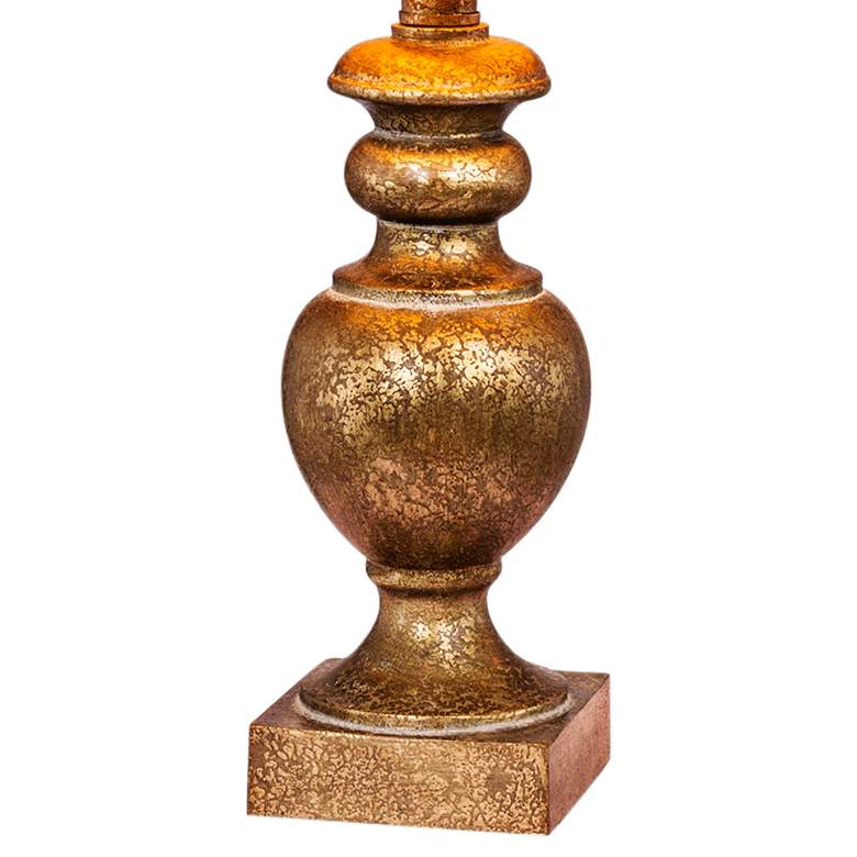 Image 2 Cairo 23" Antiqued Gold Leaf Textured Urn Accent Table Lamp more views