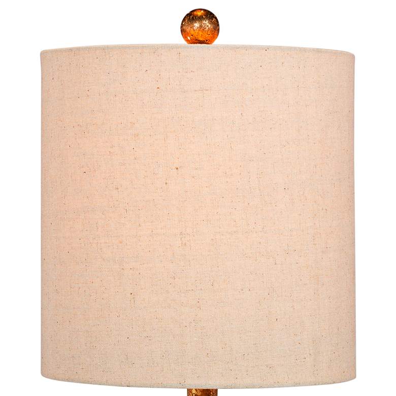 Image 3 Cairo 23 inch Antiqued Gold Leaf Textured Urn Accent Table Lamp more views