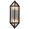 Cairo 5-in 2 Light Black/Ribbed Glass Outdoor Wall 60W Alora