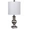 Cairo Antiqued Silver Leaf Textured Urn Accent Table Lamp