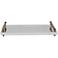 Cairo Cream Faux Shagreen Mirrored Serving Tray with Handles