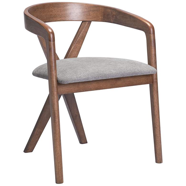 Image 1 Cairo Dining Chair Dove Gray & Walnut