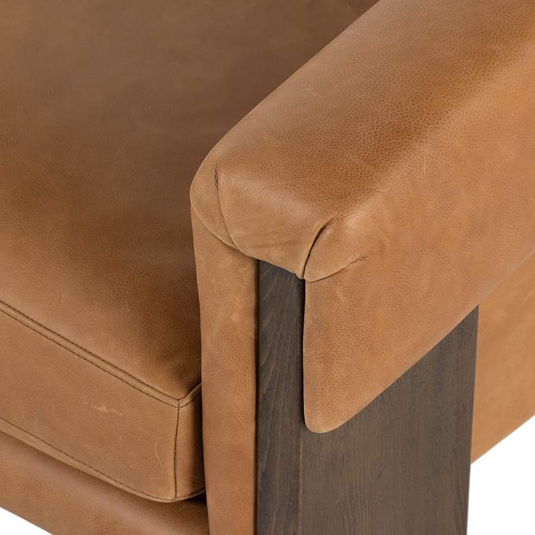 Image 2 Cairo Palermo Cognac Top Grain Leather Accent Chair more views