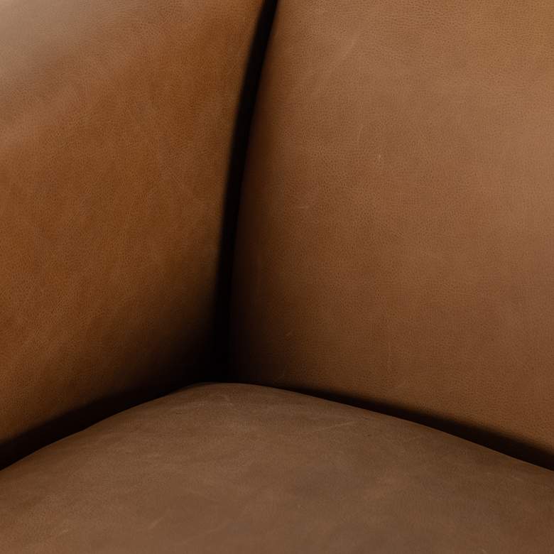 Image 3 Cairo Palermo Cognac Top Grain Leather Accent Chair more views