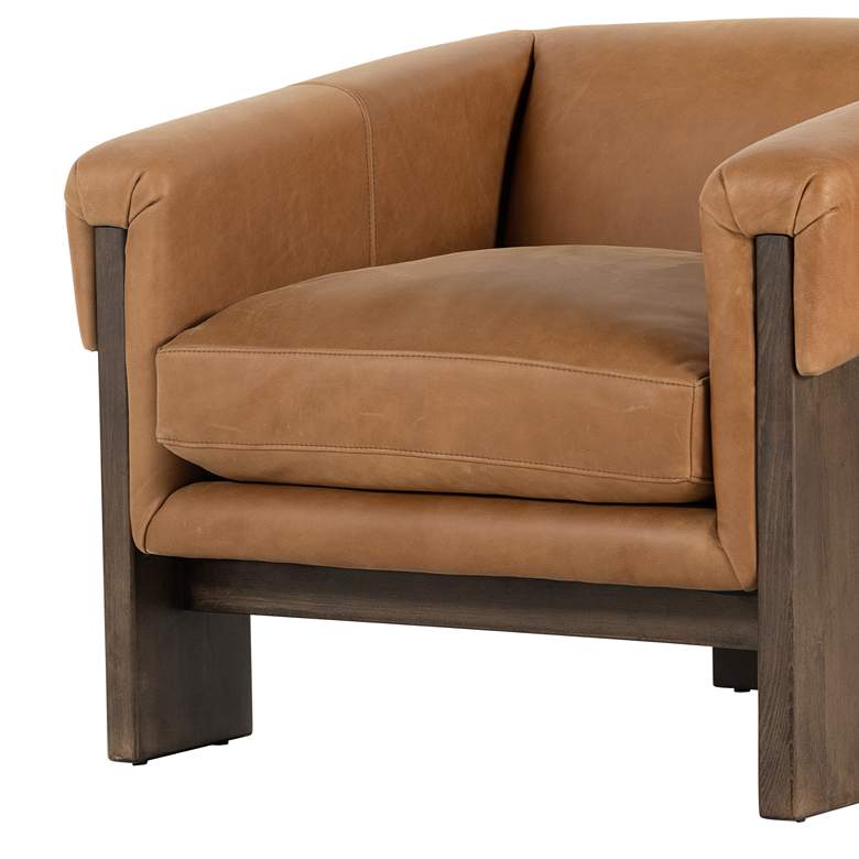 Image 5 Cairo Palermo Cognac Top Grain Leather Accent Chair more views