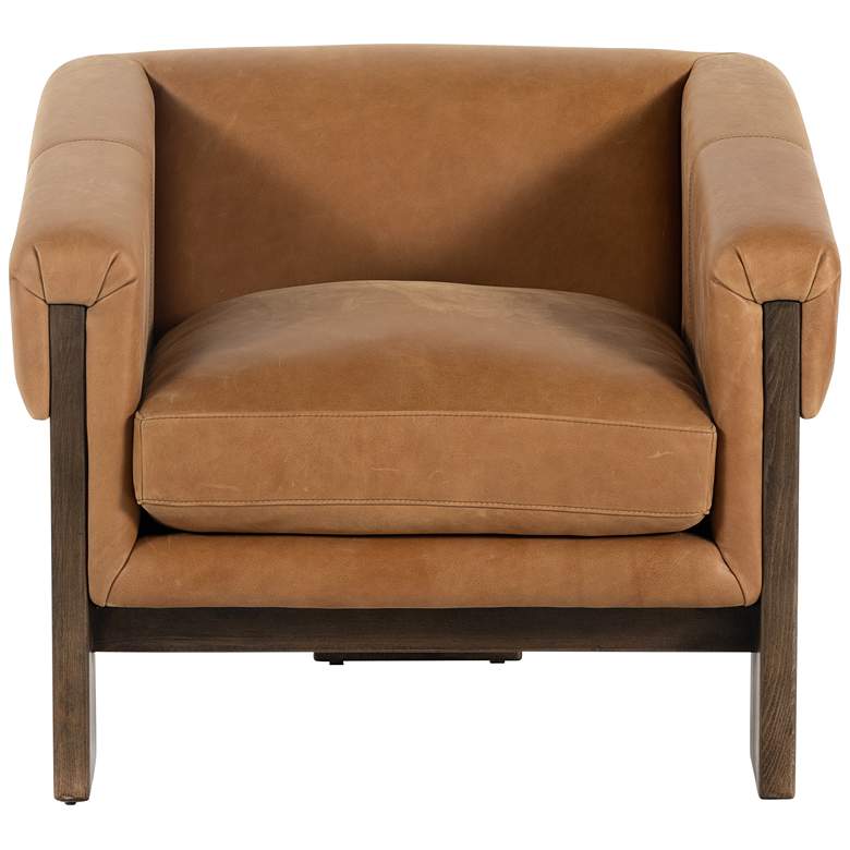 Image 7 Cairo Palermo Cognac Top Grain Leather Accent Chair more views
