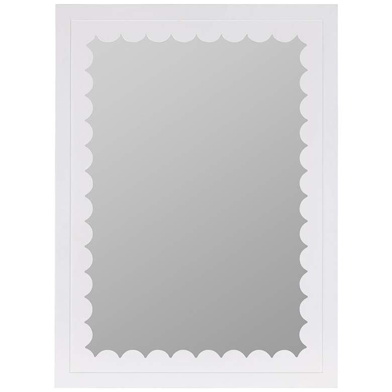 Image 1 Caitlin Wilson Gigi French White 38" x 28" Wood Rectangle Wall Mi