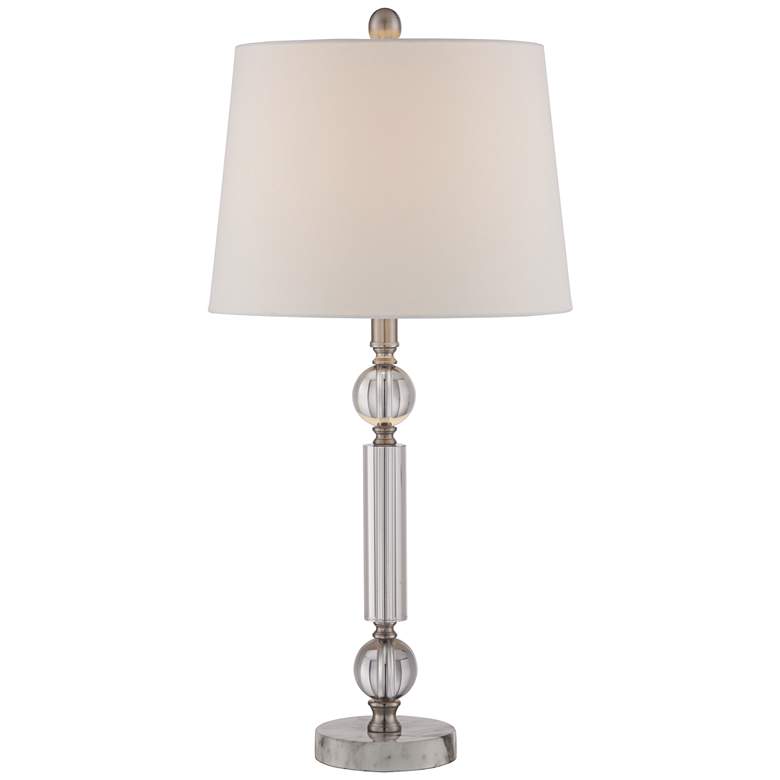 Image 1 Caitlyn Crystal and White Marble Table Lamp