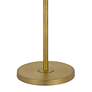 Cal Lightin Crofton 62" Brass Tray Table Floor Lamp with USB Ports