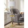 6_Cal Lightin Crofton 62" Brass Tray Table Floor Lamp with USB Ports more views