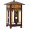 Cal Lighting 14" Bronze Tiffany-Style Mission Accent Table Lamp