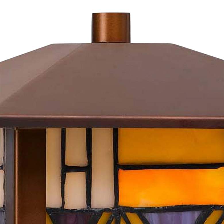 Image 3 Cal Lighting 14" Bronze Tiffany-Style Mission Accent Table Lamp more views