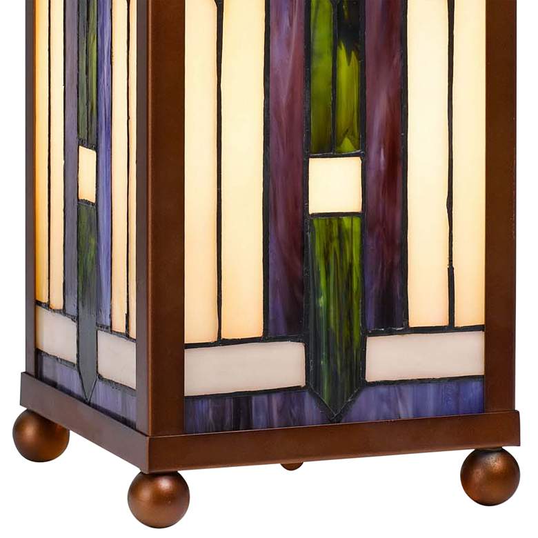 Image 5 Cal Lighting 14" Bronze Tiffany-Style Mission Accent Table Lamp more views