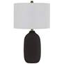 Cal Lighting 16 1/2" High Modern Matte Black Ceramic Table Lamp