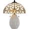Cal Lighting 20 1/4" High Cream Tiffany Style Glass Shade Table Lamp