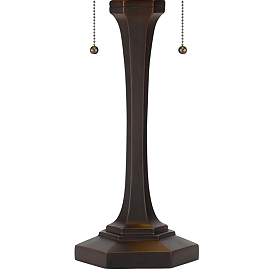 Image5 of Cal Lighting 24 1/2" Bronze Mission Tiffany-Style Glass Table Lamp more views