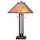 Cal Lighting 24 1/2" Mission Bronze Base with Mica Shade Table Lamp